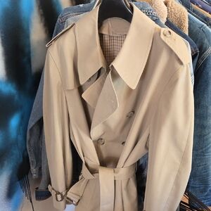 London Fog Khaki Trench Coat with Belt
